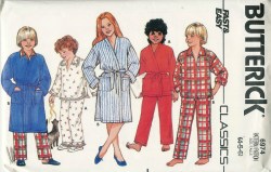 6974 KIDS WRAP ROBE,BELT,TOP,PANTS PATTERN 12,14